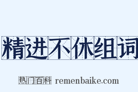 精进不休组词是什么意思的图片